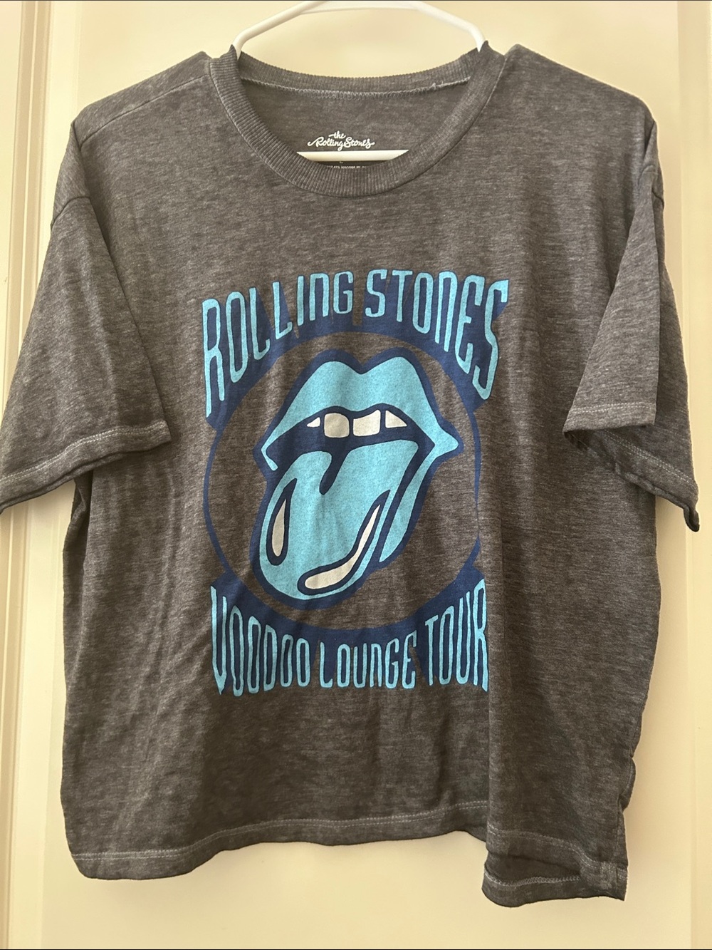 the Rolling Stones Voodoo Lounge Tour Boxy Cropped Graphic Tee T-Shirt size L